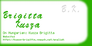 brigitta kusza business card